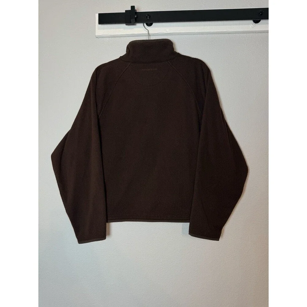 Outdoor Voices RecFleece Snap Fleece Jacket Womens Medium Brown Snap Front